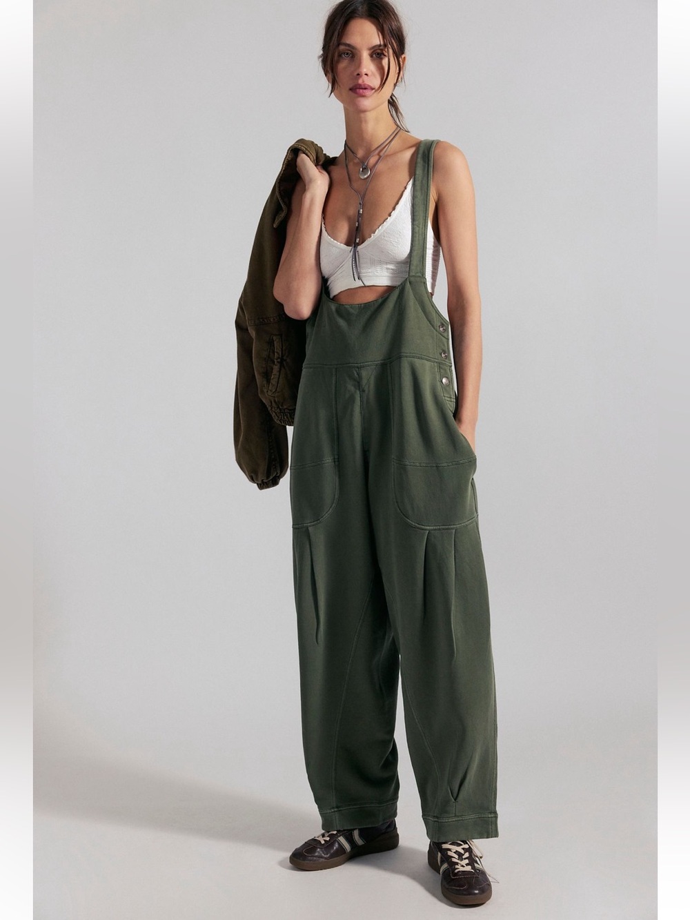 NWT FREE PEOPLE WE THE FREE FELIX TERRY OVERALLS